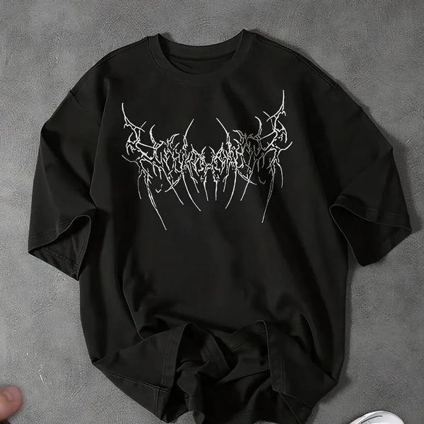 Camiseta oscura Y2K estilo gótico