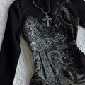 Blusa Punk Vintage para mujer Y2K