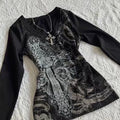 Blusa Punk Vintage para mujer Y2K