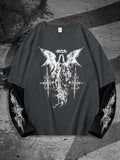 New Men'S Long-Sleeved T-Shirt for Spring and Autumn 2025 Casual Roller Skating 3D Printed Street Men'S Wear